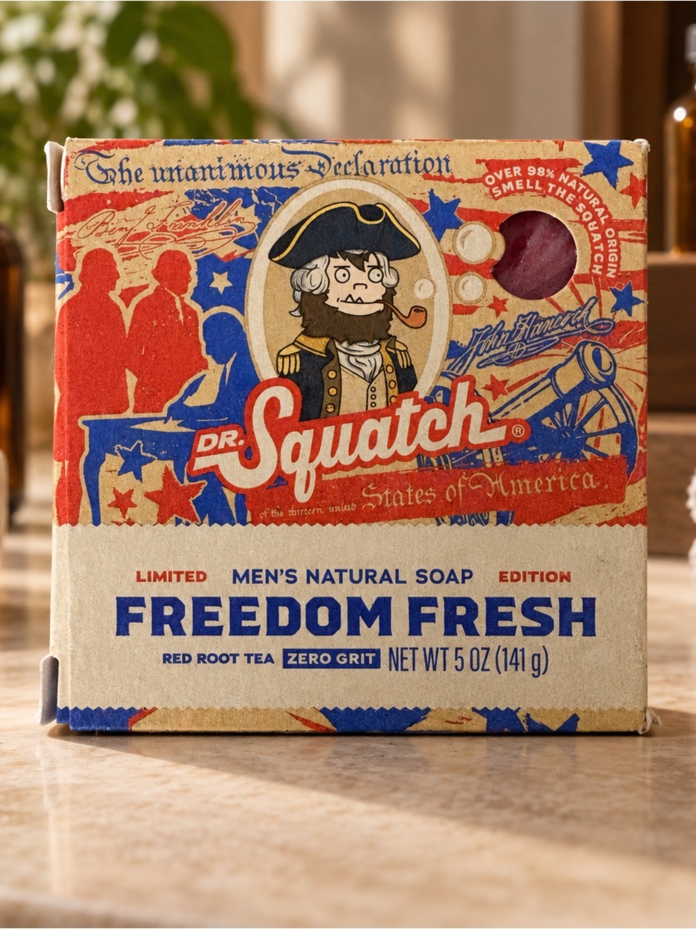 Dr. Squatch Freedom Fresh Limited Edition Natural Bar Soap 5 oz Zero Grit
